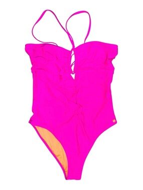 Scotch & Soda Amsterdam Cutout One Piece Swimsuit Pink Size Large NWT
